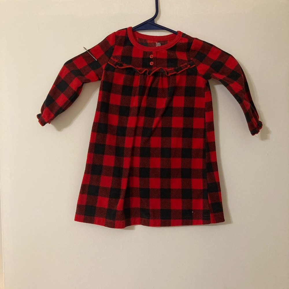 Carter's Red and Black Plaid Kids Nightgown